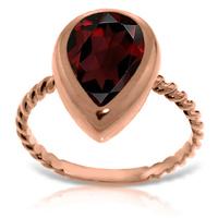 Pear Cut Garnet Ring 3.5ct in 9ct Rose Gold