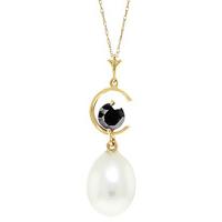 Pearl and Diamond Pendant Necklace 4.0ct in 9ct Gold