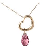 pear cut garnet pendant necklace 225ct in 9ct rose gold