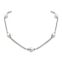 Perlissimo Sterling Silver 5x Freshwater Pearl Necklet S02N-2524