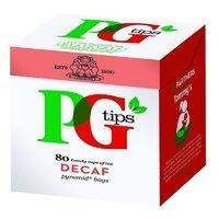 pg tips pyramid tea bag decaffeinated pack of 80