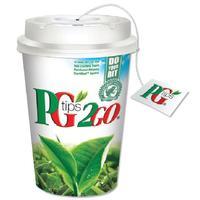PG Tips PG2GO All In One Solution with Cups Tea Bags Lids and Sleeves [Box of 480]
