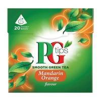 PG Tips Green Tea with Mandarin orange Flavour 20 Bags 4 Boxes of 20