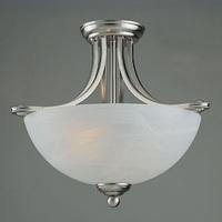 pg0053216sf contemporary 2 light satin semi flush fitting