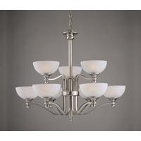 PG00532/6+3 Contemporary 9 Light Pendant Ceiling Fitting