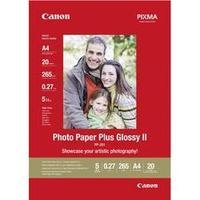 Photo paper Canon Photo Paper Plus Glossy II PP-201 2311B019 DIN A4 265 gm² 20 Sheet Glossy
