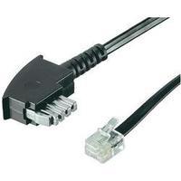 phone cable 1x tae n plug 1x rj11 6p2c plug 6 m black goobay