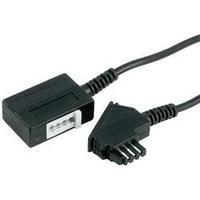 Phone Extension cable [1x TAE-Uplug - 1x TAE-N/F socket] 10 m Black Hama