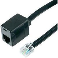 Phone Extension cable [1x RJ12 plug - 1x RJ12 socket] 6 m Black Hama