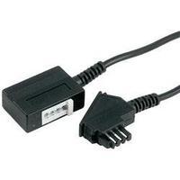 phone extension cable 1x tae uplug 1x tae u socket 3 m black hama