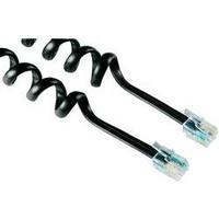 Phone receiver Cable [1x RJ10 4p4c plug - 1x RJ10 4p4c plug] Spiral cable 1.50 m Black Hama