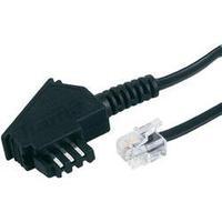 phone cable 1x tae f plug 1x rj11 6p4c plug 150 m black hama