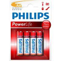 philips batteries size aa powerlife pk of 4