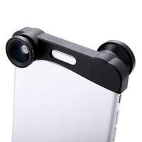 Phone Photo Lens 180° Fisheye Camera 0.67X Wide Angle 10X Macro Set with Bag for iPhone 6 Plus