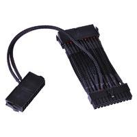 Phobya Braided 24Pin 2-Way PSU Sarting Cable (2x24pin to 1x24pin) - Individual Sleeving - Black