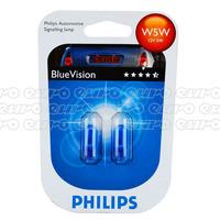 Philips Blue Vision W5W Bulbs 501Bvtwin Blister W5W Blue Vis 501Bv