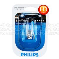 Philips Blue Vision H3 453 Bulbs   Single Blister H3 Bulbs Blue Vision