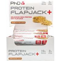 PhD Protein Flapjack+ 12 - 75g Flapjacks Peanut Butter