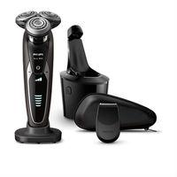 Philips Series 9000 Wet and Dry Men\'s Electric Shaver with Smart Clean Plus - S9552/26 - Black/ Brown