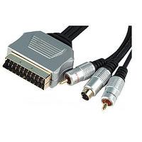 philips 3x phono to scart cable 3m stereo audio video