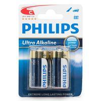 Phillips Ultra Alkaline C LR14 1.5V Batteries 2 Pack, Assorted