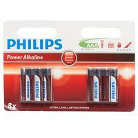 Phillips PowerLife AAA LR03 B4+4 Alkaline Batteries, Assorted