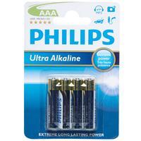 Phillips Ultra Alkaline AAA LR03 Batteries 4 Pack, Assorted