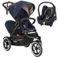 Phil & Teds Sport 2in1 Travel System-Midnight Blue (New)