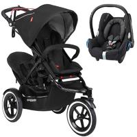 phil teds sport 2in1 travel system black new