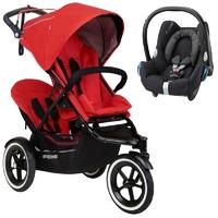 phil teds sport 2in1 travel system cherry new