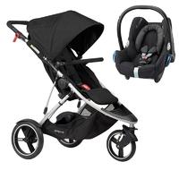 phil teds dash 2in1 travel system black new