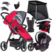 phil teds smart starter bundle cherry new free traveller travel cot wo ...