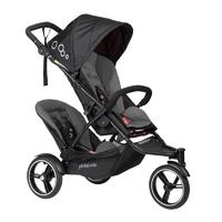 phil teds dot pushchair and double kit graphite