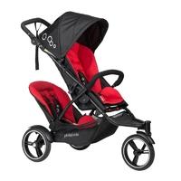 phil teds dot pushchair and double kit chilli