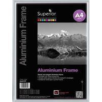 Photo Frame A4 Clip In Aluminium with Clear Perspex Front ALA4-SV