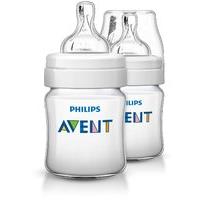 Philips Avent Classic+ Feeding Anti-Colic Bottle 125ml/4oz Twin SCF560/27
