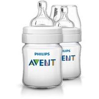 philips avent classic feeding anti colic bottle 125ml4oz twin scf56027