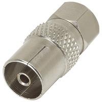 Philex 19067R F Plug To Coax Socket - Nickel