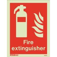 photoluminescent sign fire extinguisher h x w 200 x 150