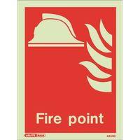 PHOTOLUMINESCENT SIGN \'FIRE POINT\' H X W: 200 X 150