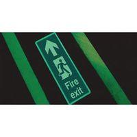 PHOTOLUMINESCENT SIGN \'FLOOR MOUNTED FIRE EXIT UP\' H X W: 250 X 600