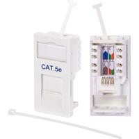 Philex Cat 5E RJ45 IDC Wall Outlet Module (White)