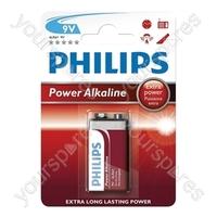 Philips 9V Alkaline Batteries - 4 Pack
