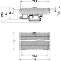 Phoenix Contact 2970002 Polyamide Din Rail Mount Enclosure, UMK, Green 77 x 11.5 mm