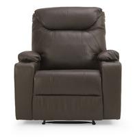 Phillip Leather Reclining Armchair Brown