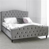 phobos double fabric bed frame silver choose set