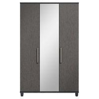 Phoebe 3 Door Mirrored Wardrobe Black