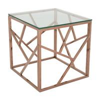 phoenix lamp table rose gold