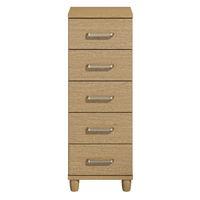 Phoebe 5 Drawer Narrow Chest Oak