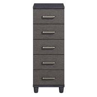 Phoebe 5 Drawer Narrow Chest Black